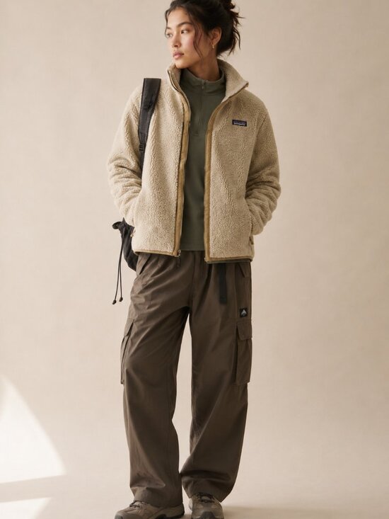Patagonia Jackets & Blazers - Patagonia Divided Sky Sherpa Fleece Jacket Natural Tan Women's Size S